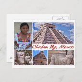 Carte postale de Chichen Itza, Mexique (Devant / Derrière)