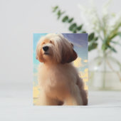 Carte postale de chien chiot Havanais mignon (Debout devant)