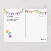 Carte postale de chien d'anniversaire heureux (Dos)