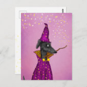 Carte postale de chien de l'Assistant noir (Devant / Derrière)