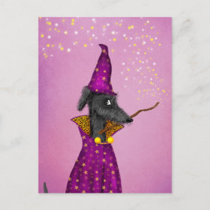 Carte postale de chien de l'Assistant noir