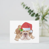 Carte postale de chien de Noël (Debout devant)