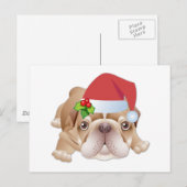 Carte postale de chien de Noël (Devant / Derrière)