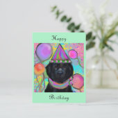 Carte postale de chien de Terre-Neuve (Debout devant)