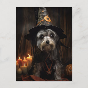 Carte postale de chien d'Halloween