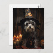 Carte postale de chien d'Halloween (Devant / Derrière)
