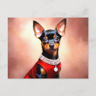Carte postale de chien Pinscher Nain