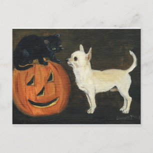 Carte postale de Chihuahua Halloween