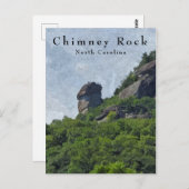 Carte postale de Chimney Rock North Carolina Mount (Devant / Derrière)