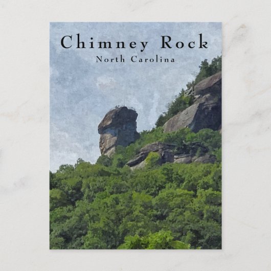 Carte postale de Chimney Rock North Carolina Mount (Devant)