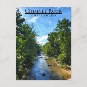 Carte postale de Chimney Rock North Carolina River