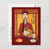Carte postale de Chinese Kitchen God (Devant / Derrière)