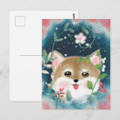 Carte postale de chiot Shiba Inu mignon (Devant / Derrière)