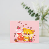 Carte postale de chiot Shiba Inu mignon (Debout devant)