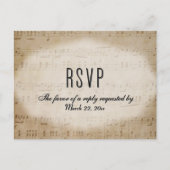 Carte postale de choix de dîner RSVP de partitions (Devant)