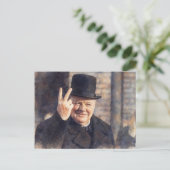 Carte postale de Churchill (Debout devant)