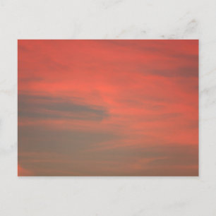 Carte postale de ciel rouge