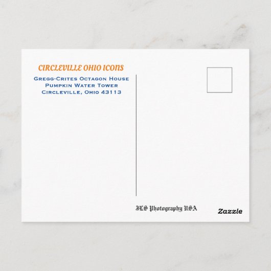 Carte postale de Circleville Ohio (Dos)