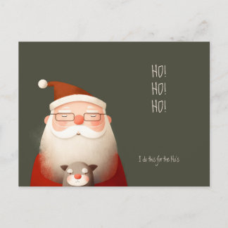 Carte postale de citation amusante de Père Noël