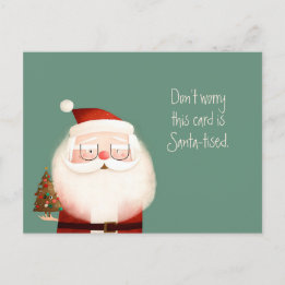 Carte postale de citation amusante de Père Noël sa