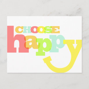Carte postale de citation choisissez heureux
