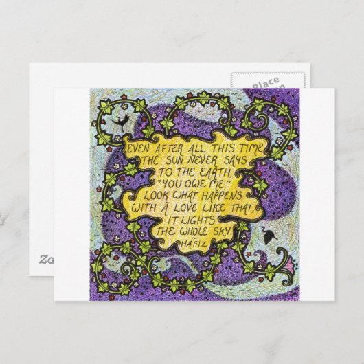 Carte postale de citation d'amour (Devant / Derrière)