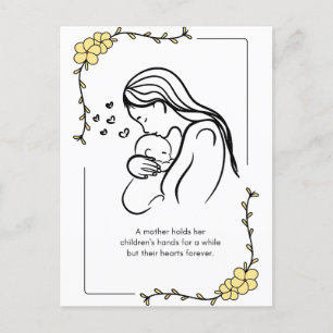 Carte postale de citation d'amour de mère