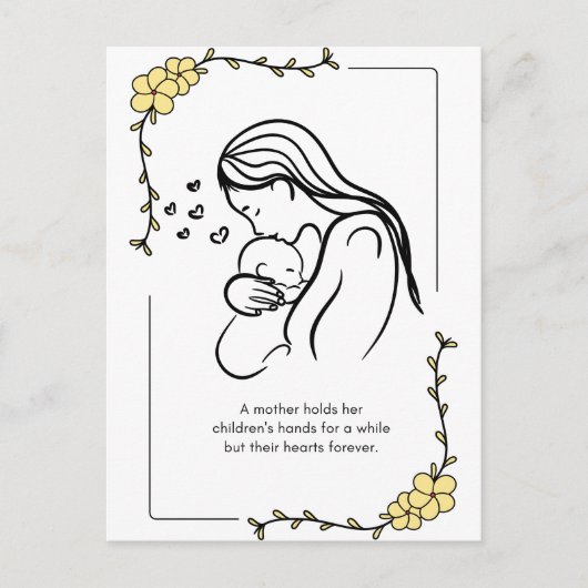 Carte postale de citation d'amour de mère (Devant)