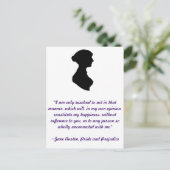 Carte postale de citation de Jane Austen (Debout devant)