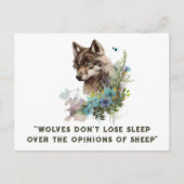 Carte postale de citation de loup (Devant)