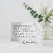 Carte postale de citation de Rudyard Kipling (Debout devant)