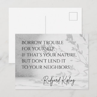 Carte postale de citation de Rudyard Kipling