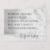 Carte postale de citation de Rudyard Kipling (Devant)