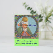 Carte postale de citation de Rumi (Debout devant)