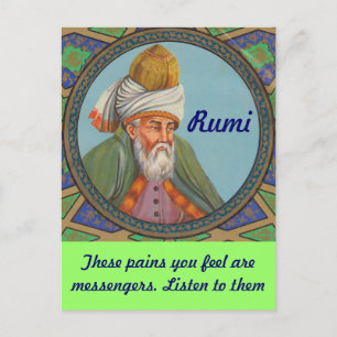Carte postale de citation de Rumi