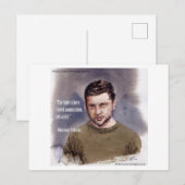 Carte postale de citation de Vladimir Zelensky & m (Devant / Derrière)