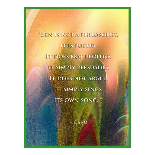 Carte Postale De Citation De Zen D Osho Zazzle Be