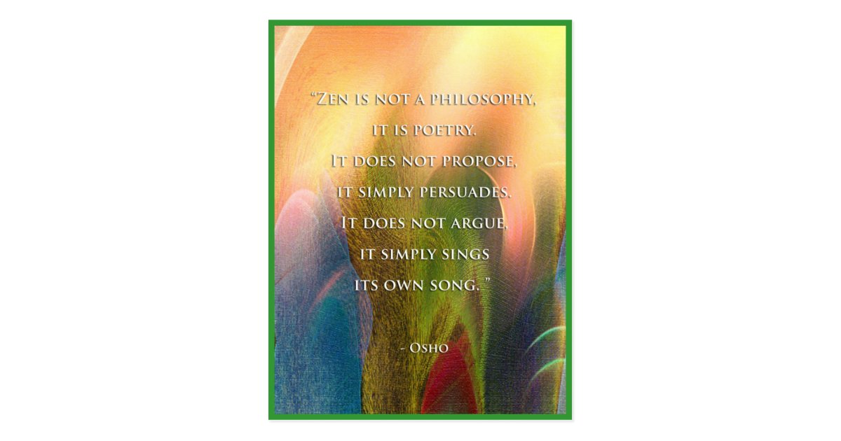 Carte Postale De Citation De Zen D Osho Zazzle Be Carte Postale De Citation De Zen D Osho Zazzle Be