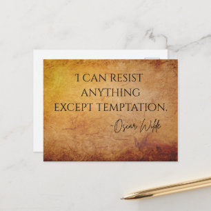 Carte postale de citation d'Oscar Wilde