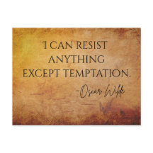Carte postale de citation d'Oscar Wilde