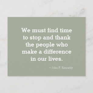 Carte postale de citation inspirante de remercieme