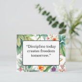 Carte postale de citation motivante (Debout devant)
