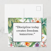 Carte postale de citation motivante (Devant / Derrière)