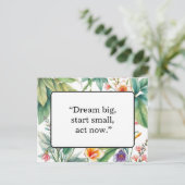 Carte postale de citation motivante (Debout devant)