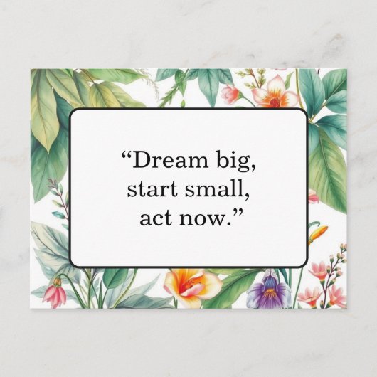 Carte postale de citation motivante (Devant)