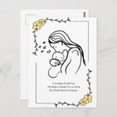 Carte postale de citation sur l'amour maternel (Devant / Derrière)