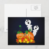 Carte postale de citrouille d'Halloween (Devant / Derrière)