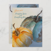 Carte postale de citrouille sarcelle (Devant / Derrière)