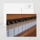 Carte postale de clavier de piano (Devant / Derrière)