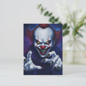 Carte postale de clown effrayant (Debout devant)